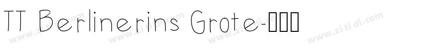 TT Berlinerins Grote字体转换